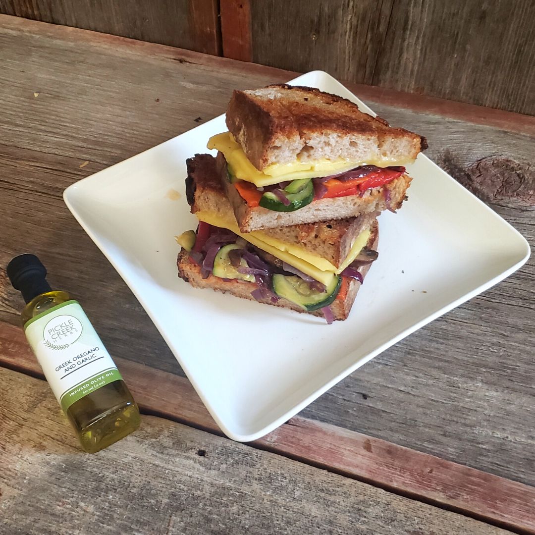 Roasted Veggie Grilled Cheese – Pickle Creek Herbs