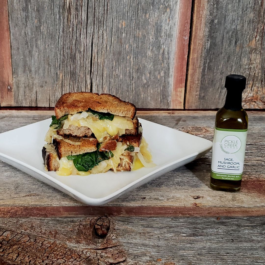 Caramelized Onion Grilled Cheese – Pickle Creek Herbs